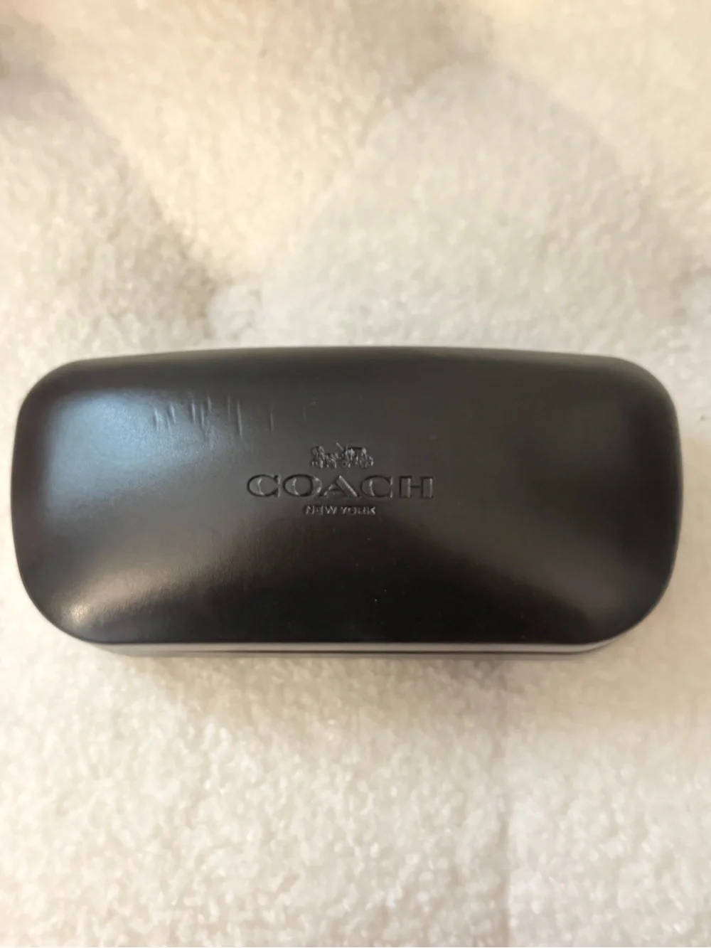 Coach Black Microfiber Cleaning Cloth with Embossed Logo